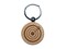 Archery Target Bullseye with Arrow Engraved Wood Round Keychain Tag Charm